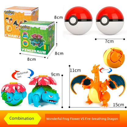 Gengar Pokemon Deformation Poke Ball Fast Dragon Toy Doll Movable Joint Toy Pet Doll Master