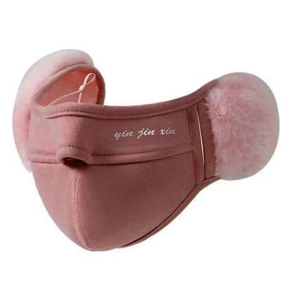 Woman Winter Mouth Cover with Earmuffs Womens Winter Warm Windproof Mask for Cycling Bicycle Motorcycle
