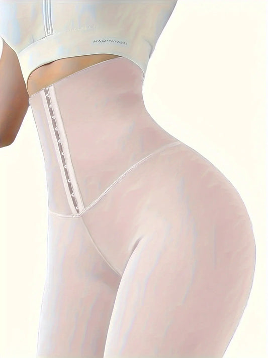 Women'S High-Waist Double-Breasted Tummy Control Leggings - Thickened, Stretchy, Button Closure, Olive Green, Long Length, All-Season Skinny Jeans for Butt Lifting & Belly Smoothing