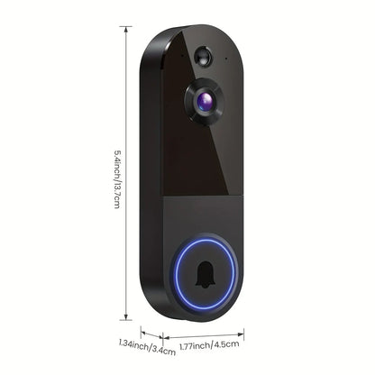 1440P Wireless Smart Doorbell, WiFi Camera, Night Vision Function, Artificial Intelligence Snapshot, Rechargeable Battery, Photo And Video Taking, Two-way Intercom, Local Storage