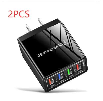 USB Charger Quick Charge 3.0 4 Phone Adapter For Tablet Portable Wall Mobile Charger Fast Charger