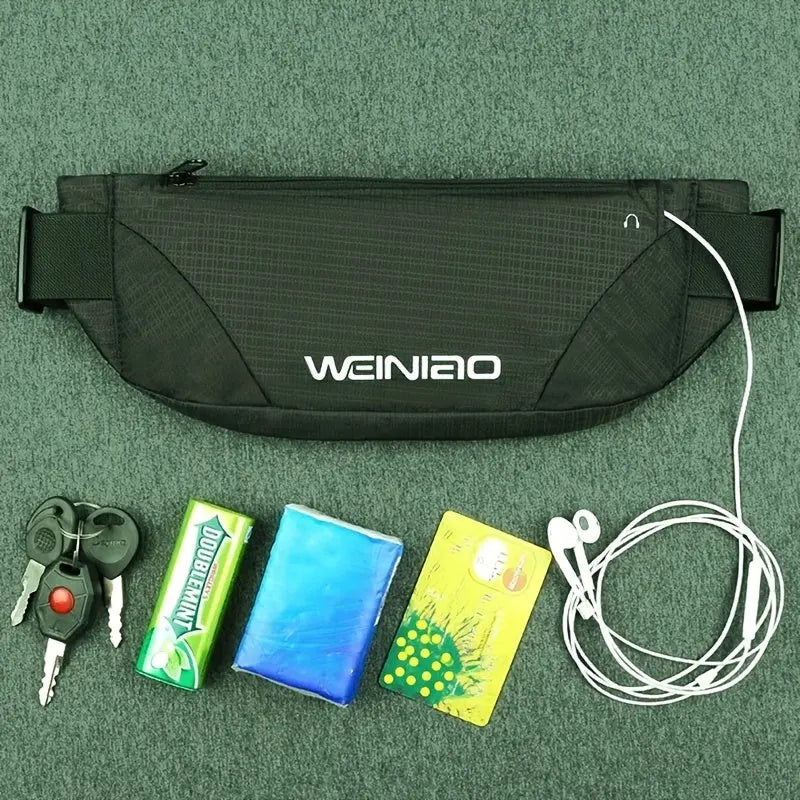 Outdoor Sports Waist Bag, Running Belt Pouch for Phone and Essentials - Adjustable Travel Belt Bag Ideal for Hiking, Cycling & Jogging (Fits 25.59inch-55.12inch)