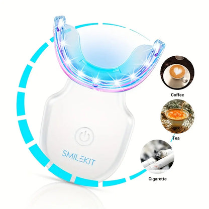 Rapidly Rechargeable Wireless Teeth Whitening Kit Advanced LED Blue Light for Safe & Easy At-Home Use Includes 4 Whitening Gel Pens for a Naturally Radiant Stain-Free Smile Shoporiz