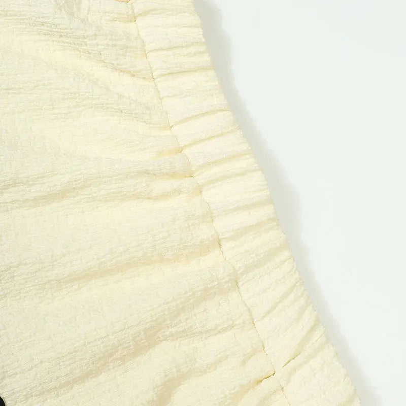 Women's Summer 2-Piece Set, Strapless Tube Top & Flared Ruffle Skirt Shoporiz