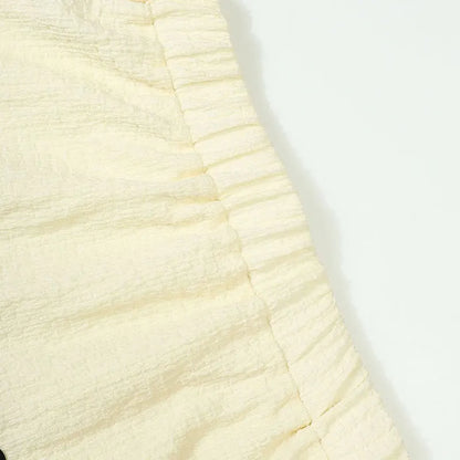 Women's Summer 2-Piece Set, Strapless Tube Top & Flared Ruffle Skirt Shoporiz