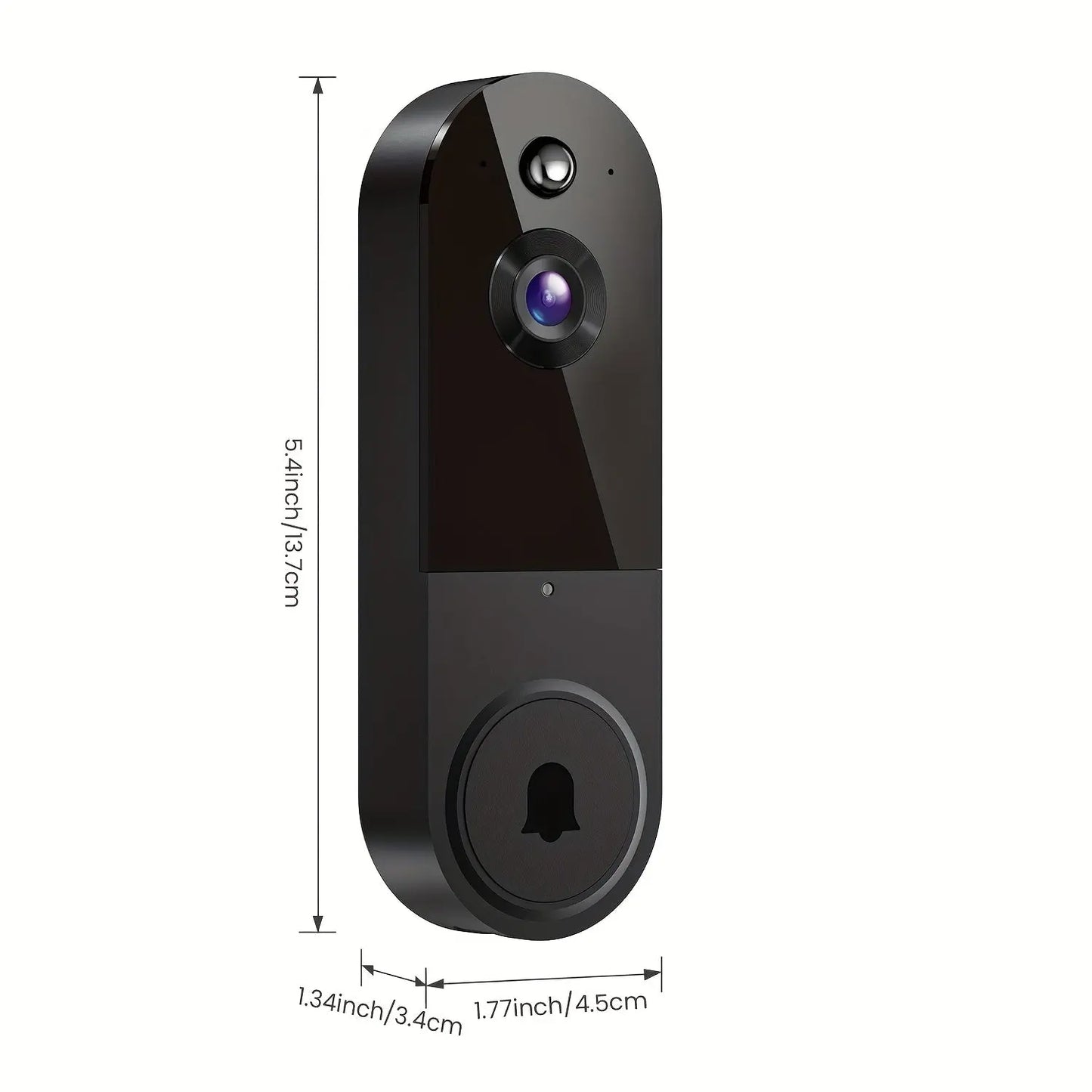 1440P Wireless Smart Doorbell, WiFi Camera, Night Vision Function, Artificial Intelligence Snapshot, Rechargeable Battery, Photo And Video Taking, Two-way Intercom, Local Storage