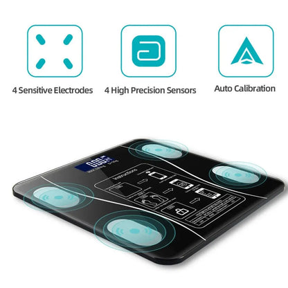 Body Fat Scale 180kg Bluetooth Smart BMI Digital Bathroom Wireless Weight Scales Shoporiz