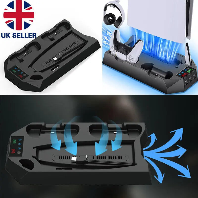 PS5 Vertical Cooling Fan Stand Controller Charger Station For  Playstation 5 Shoporiz