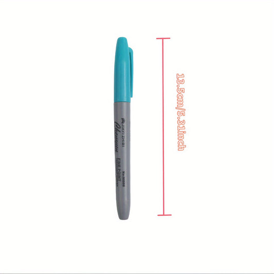 12pcs Colorful Fine Point Permanent Markers Ideal For Classroom, Office, Kitchen, And More Durable And Long-Lasting shoporiz