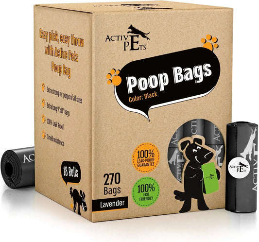 Extra Thick Lavender-Scented Dog Waste Bags - Leak-Proof & Easy-Tear for Eco-Friendly Poop Disposal