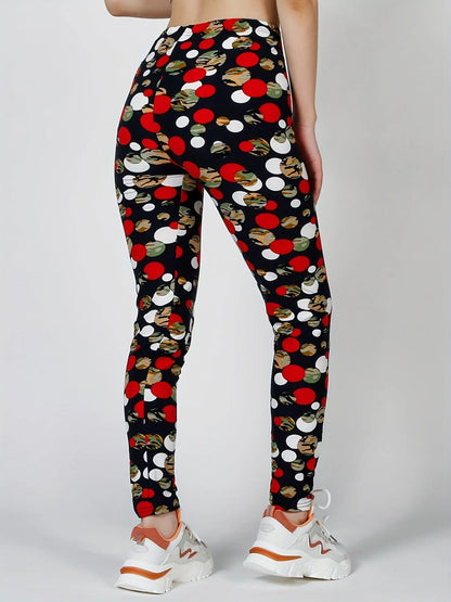 [Floral Leggings] High Waist Floral Printed Women's Leggings | Casual Sweatpants Pants