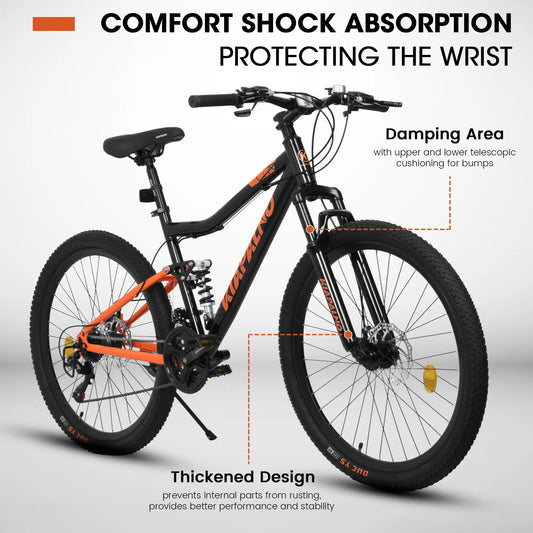 Bicycle A26336-BLACK-ORANGE-JXN Shoporiz