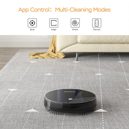 Geek Smart Robot Vacuum Cleaner G6;  Ultra-Thin;  1800Pa Strong Suction;  Automatic Self-Charging;  App Control;  Custom Cleaning;  Great For Hard Floors To Carpets
